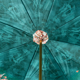 Burgundy paisley double cloth Swarovski crystal handle handmade Italian umbrella open