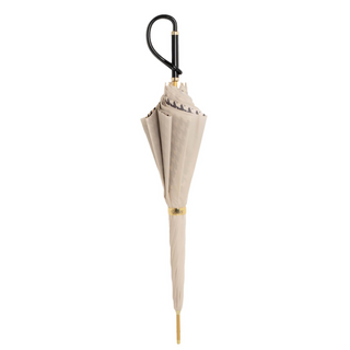 Ivory acetate handle handmade Italian polyester umbrella close-up