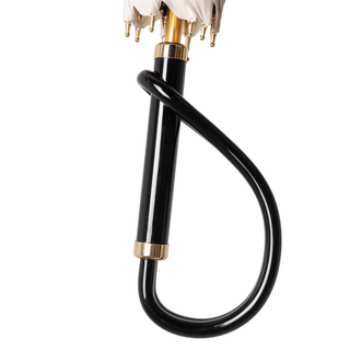 Ivory acetate handle handmade Italian polyester umbrella detail
