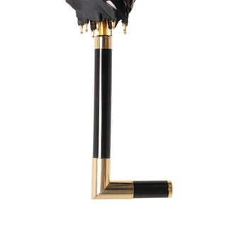 Paris black acetate handle manual handmade Italian umbrella detail