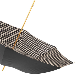 Paris black acetate handle manual handmade Italian umbrella top view