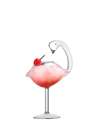 swan-shaped cocktail glass elegant barware 178ml front view
