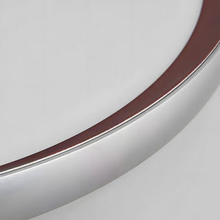 Brown minimalist ceiling lamp round – acrylic LED installed