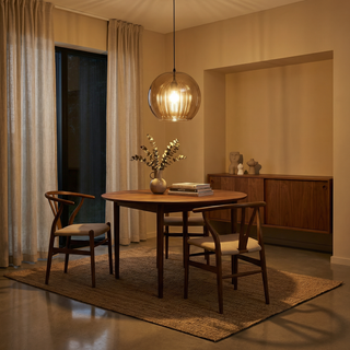 Nordic Glass Pendant Light – Modern Pendant Lighting with Iron Finish Lamp