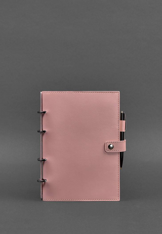 leather bound notebook handcrafted journal replaceable insert pen holder alternate view