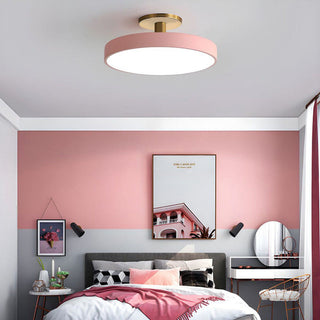 Acrylic semi-flush ceiling fixture, LED bedroom dining design