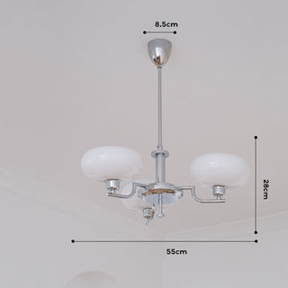 Designer medieval chandelier ambient — iron glass warm ceiling