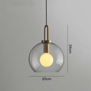Modern Glass Pendant Light – Adjustable Hanging Single Bulb Fixture for Living Room Lighting