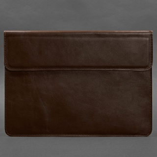 leather laptop sleeve universal magnetic flap closure genuine case top view