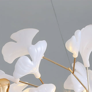 Modern art frame chandelier wide — unique metal dining warm