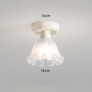 Plafonnier Citrouille - Mini Luminaire Moderne en Verre et Métal pour Couloir et Chambre