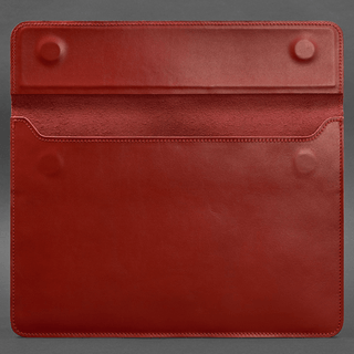 leather laptop sleeve handmade magnetic envelope cover 15-16 inch natural view