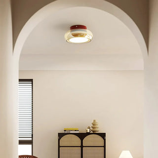 Compact vintage LED ceiling lamp in acrylic, warm glow design