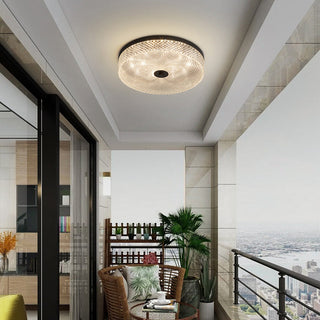 Crystal color changing ceiling lamp copper – modern LED