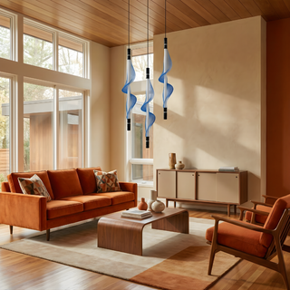 LED Pendant Lamp – Modern Pendant Light with Adjustable Warm Ambient Lighting