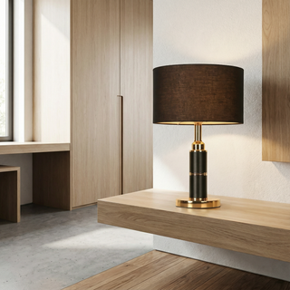 Nordic Bedside Lamp – Minimalist Vertical Silhouette with Warm Ambient Light