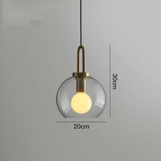 Modern Glass Pendant Light – Adjustable Hanging Single Bulb Fixture for Living Room Lighting