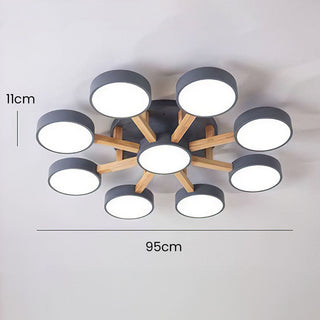 Acrylic Ceiling Light – Modern Multi-Head Fixture with Diffused Acrylic Heads