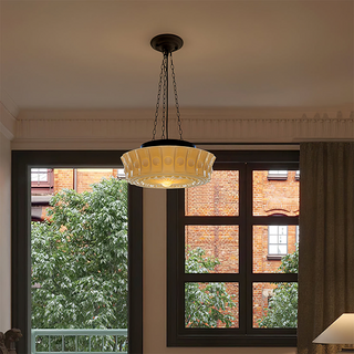 Suspension vintage – Lampe à suspendre ronde blanche réglable pour îlot de cuisine