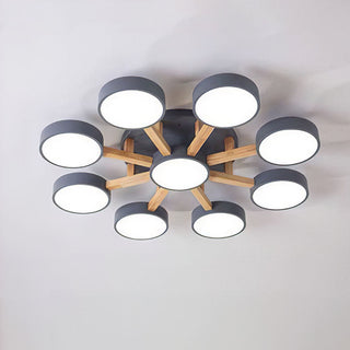 Acrylic Ceiling Light – Modern Multi-Head Fixture with Diffused Acrylic Heads