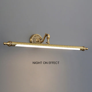 Vintage bathroom vanity LED wall lamp gold metal — sconce