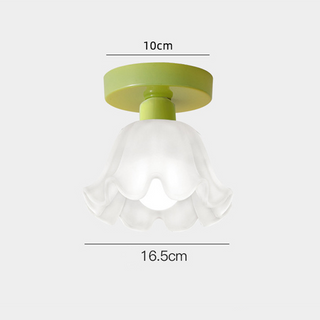 Plafonnier Citrouille - Mini Luminaire Moderne en Verre et Métal pour Couloir et Chambre