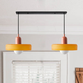 Suspension Bauhaus – Lampe LED moderne à deux têtes en verre pour salle à manger