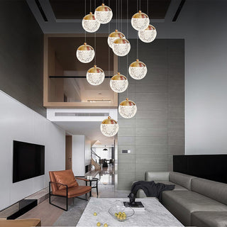 Acrylic pendant top view — Nordic shade modern ceiling fixture