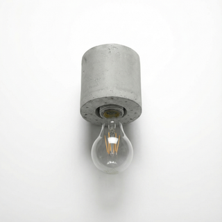 Gray Concrete Ceiling Light – Modern Living Room Lighting Fixture | Minimalist Design