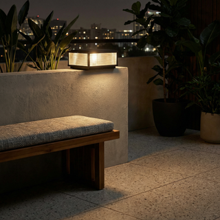 Outdoor Floor Lamp | Veraluce Black Streaked Glass Ribbed Garden Lighting