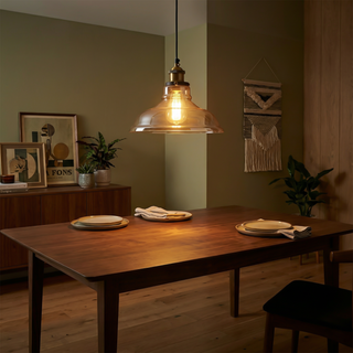 Smoked Glass Pendant Light - Modern LED Aluminium Lamp for Living Rooms