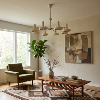Gold Ceiling Light | Modern Nordic Lamp With Glass Diffuser & Soft Ambient Glow