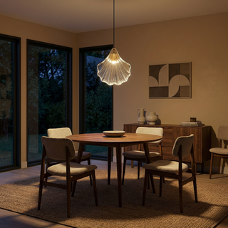 Glass Pendant Light – Modern Metal Pendant Lamp With Dimmable LED Bulbs