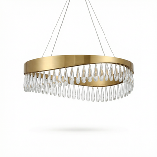 Height Adjustable Chandelier – Luxury Crystal Pendant Light With Energy Efficient LED