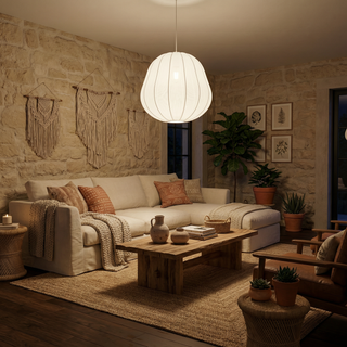 Medusa Chandelier – Modern Fabric Light Fixture | Energy Efficient LED Lighting