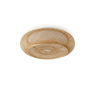 Plafonnier en bambou – Lampe en bambou naturel tissé à la main pour l'éclairage du salon