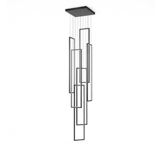 Elegant Pendant Light – Modern Black Gold Pendant with Soft Diffused Lighting