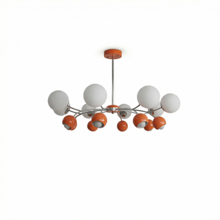 Metal Ceiling Light – Modern Warm LED Blown Glass Lamp with Soft Ambient Lighting