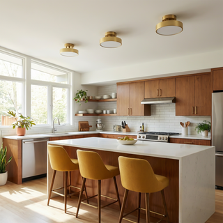 Copper Ceiling Light – Modern Brushed Copper Fixture for Living Room Lighting