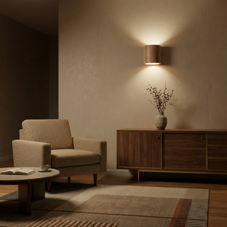 Applique Murale en Bois Naturel – Lampe Murale Scandinave avec Lumière Ambiante Douce