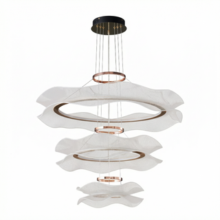 Acrylic LED Pendant Light – Modern Pendant Lamp With White Acrylic Lampshade & Iron Finish