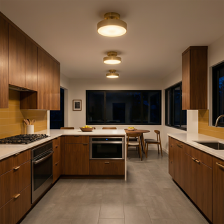 Copper Ceiling Light – Modern Brushed Copper Fixture for Living Room Lighting