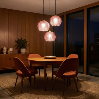 Botanical Pendant Lamp – Modern Glass Lamp With Green Leaf Pendant & Ambient Light