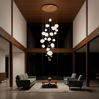 Modern Alloy Chandelier – Gold Finish Ceiling Light With Integrated LED Lights