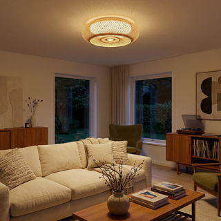 Bamboo Ceiling Light – Hand-Woven Natural Bamboo Lamp for Living Room Lighting