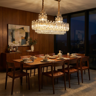 Modern Crystal Chandelier – Luxury Pendant Lighting | Dimmable LED Fixture