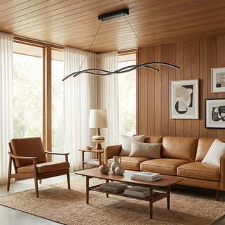 Modern LED Pendant Light – Minimalist Metal Pendant Lamp with Adjustable Lighting