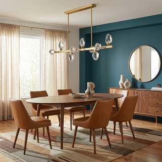 Crystal Pendant Lamp – Geometric Cubic Light With Gold Frame & Warm Ambient Lighting