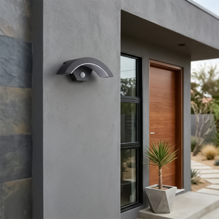 Outdoor Wall Light – Aluminum Wall Lamp with Motion Sensor Lighting, Water-Resistant Design
