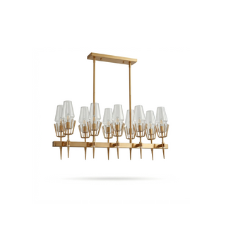 Brushed Brass Ceiling Light – Modern Minimalist Fixture with Soft Ambient Lighting